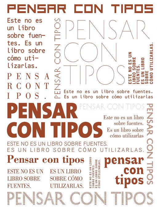 Detalles del título Pensar con tipos de Ellen Lupton - Disponible